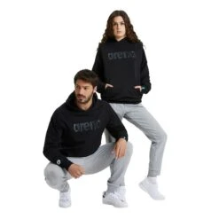 HOODED SWEAT LOGO - 500 BLACK