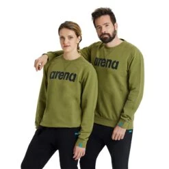 CREW SWEAT LOGO - 300 OLIVE